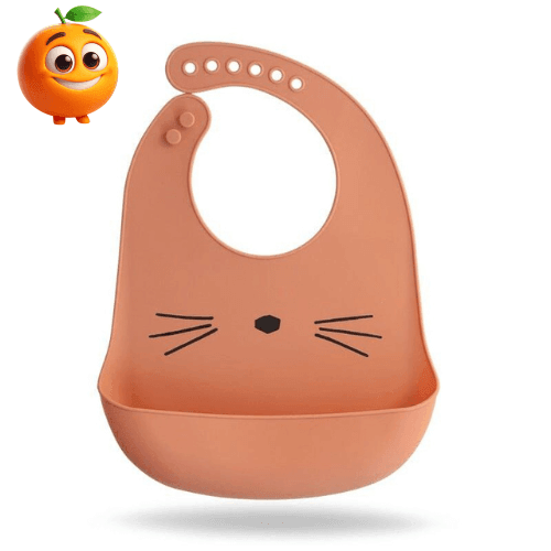 Babador de silicone para bebê - Laranja Shop