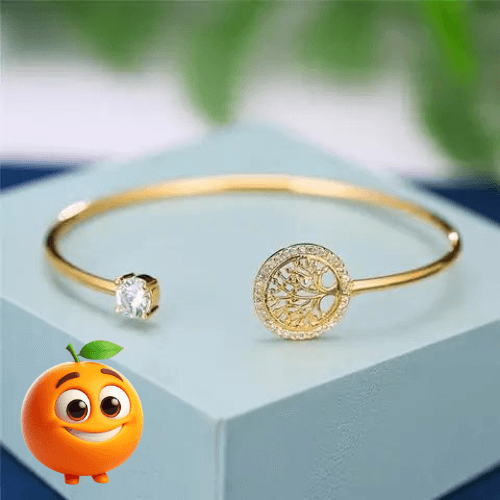 Bracelete Árvore da Vida com Cristais de Zircônia - Laranja Shop