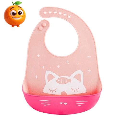 Babador de silicone para bebê - Laranja Shop