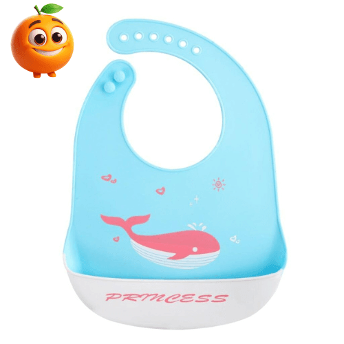 Babador de silicone para bebê - Laranja Shop