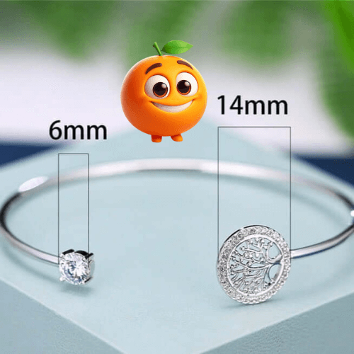 Bracelete Árvore da Vida com Cristais de Zircônia - Laranja Shop