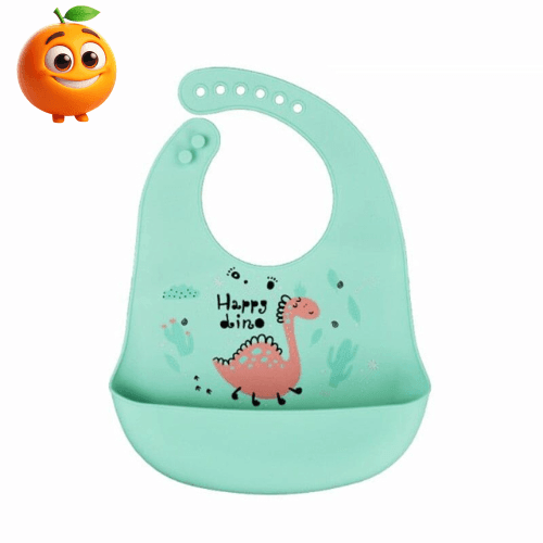 Babador de silicone para bebê - Laranja Shop