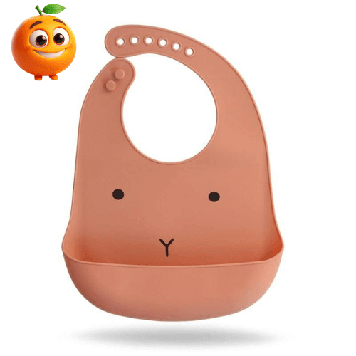 Babador de silicone para bebê - Laranja Shop