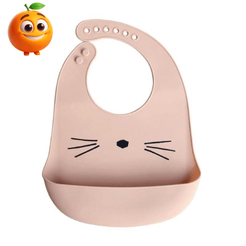 Babador de silicone para bebê - Laranja Shop