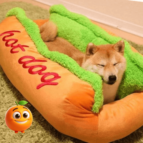 Cama para Pets - Hot Dog - Laranja Shop