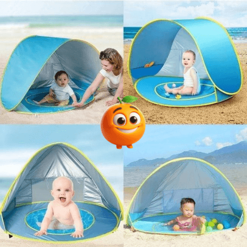 Barraca Bebê com Proteção UV - Tenda Kids - Laranja Shop