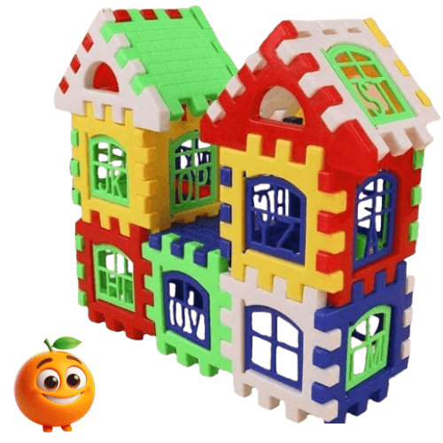 Blocos de construção - Casinha Feliz - Laranja Shop