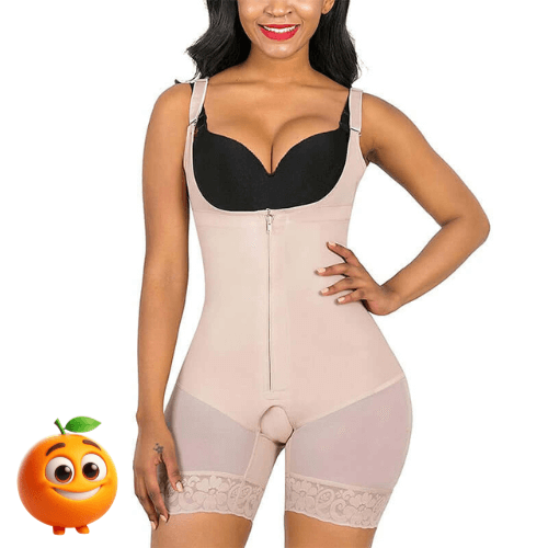 Bodysuit modelador com zíper - Laranja Shop