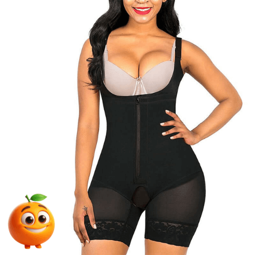 Bodysuit modelador com zíper - Laranja Shop