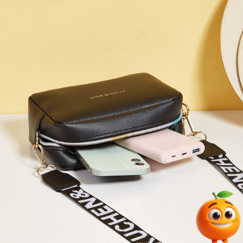 Bolsa Couro Mini Elegante Crossbody - Laranja Shop