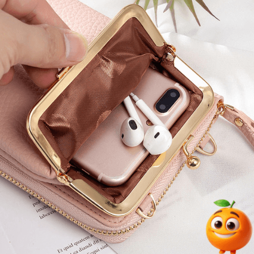 Bolsa Feminina Carteira com Alça Porta Celular - Laranja Shop