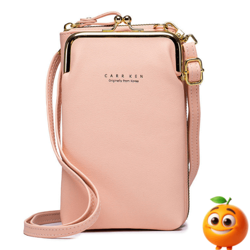 Bolsa Feminina Carteira com Alça Porta Celular - Laranja Shop