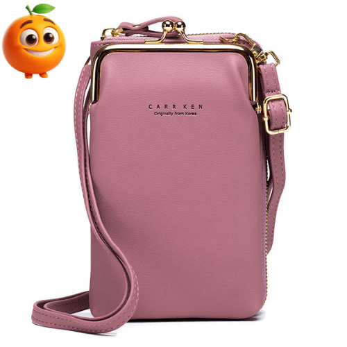 Bolsa Feminina Carteira com Alça Porta Celular - Laranja Shop