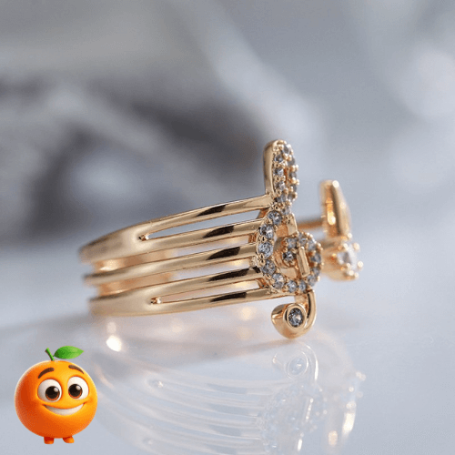 Anel Clave de Sol - 585 Dourado - Laranja Shop