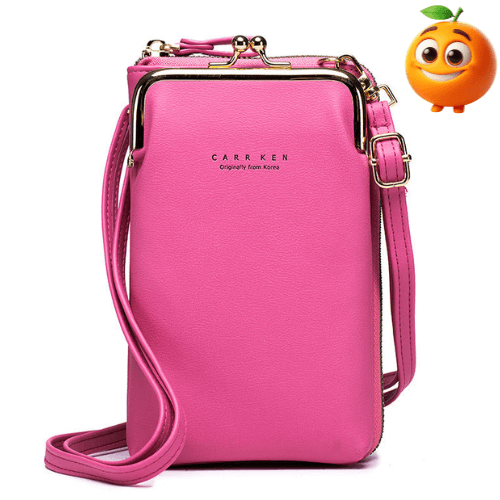 Bolsa Feminina Carteira com Alça Porta Celular - Laranja Shop