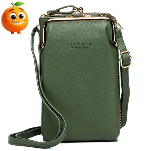 Bolsa Feminina Carteira com Alça Porta Celular - Laranja Shop