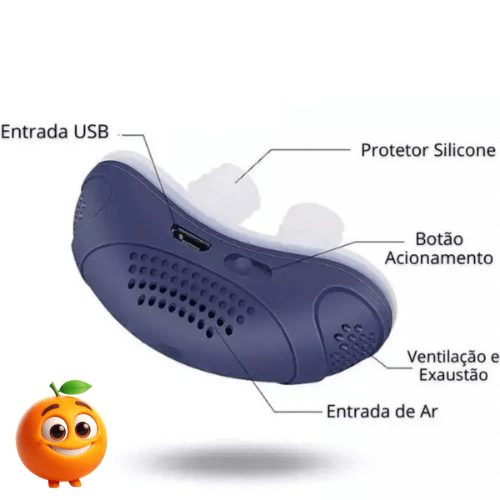 Anti Ronco Elétrico Mini Cpap - - Laranja Shop