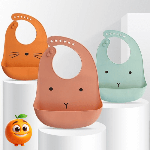 Babador de silicone para bebê - Laranja Shop