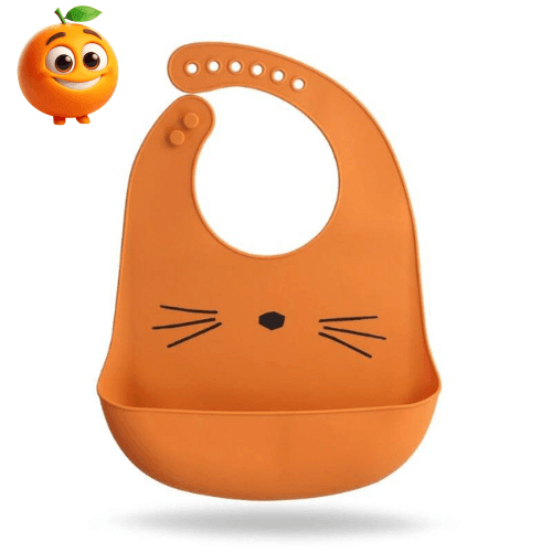 Babador de silicone para bebê - Laranja Shop