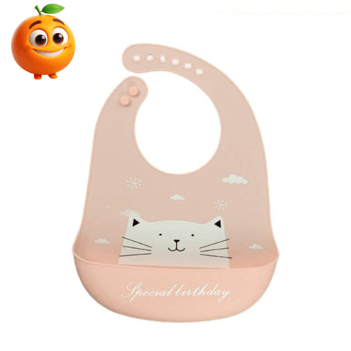 Babador de silicone para bebê - Laranja Shop